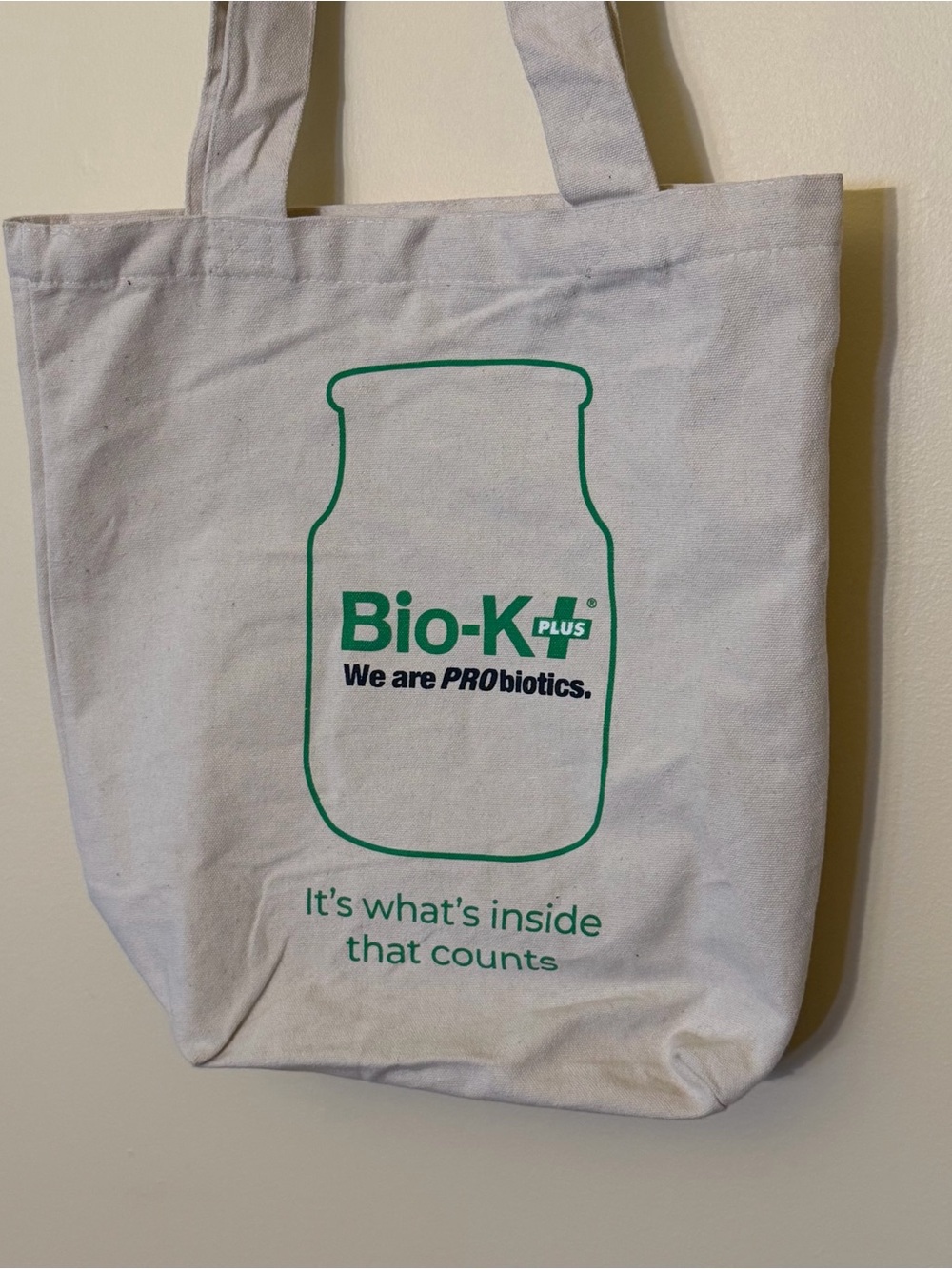 Canvas Tote Bag Bio-K Plus Probiotics Promotional Item